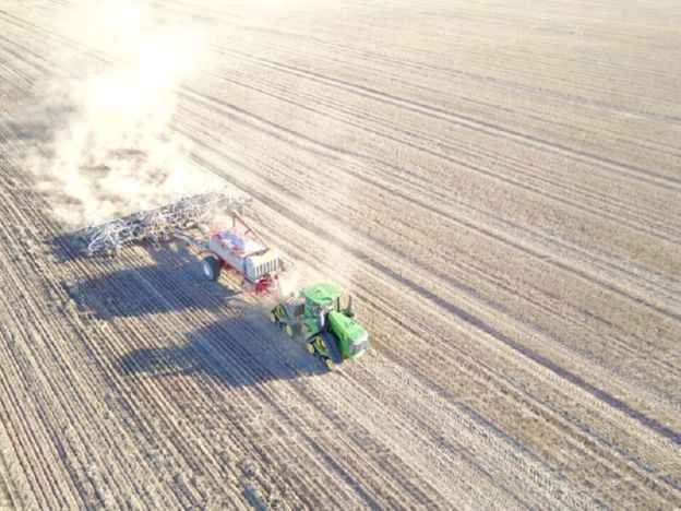 cosecha en Australia controlada por un drone